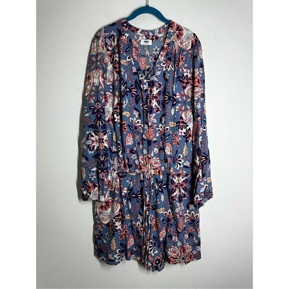 OLD NAVY Floral Boho Western Long Sleeve Romper Size  L - Picture 2 of 16